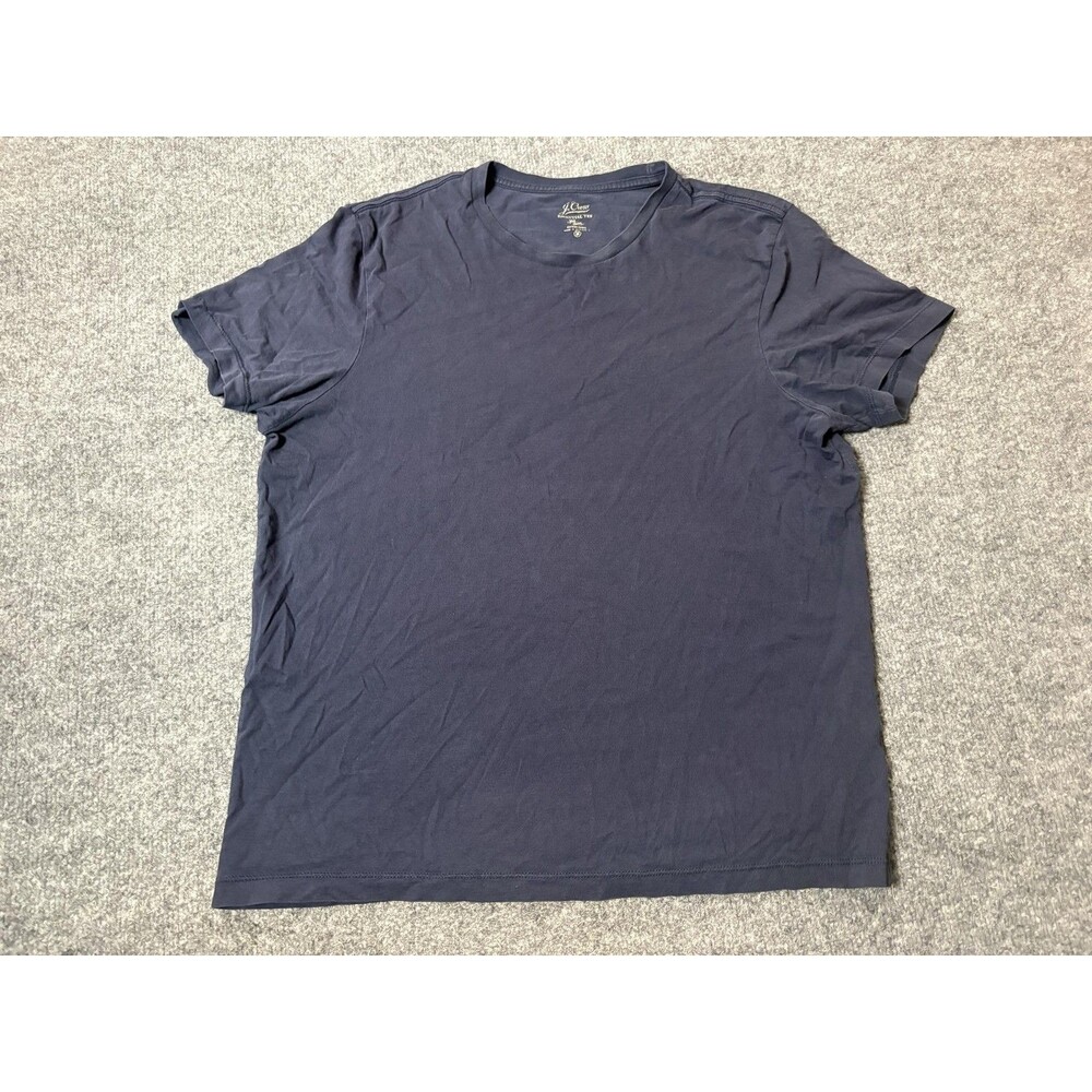 J.CREW Shirt Mens M Blue Short Sleeve Crew Neck Essential Tee Tagless Cotton Tee